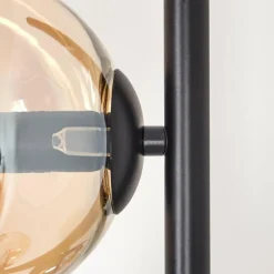 Koyoto Lampadaire Ambre, Chrome, Fumé, 3 lumières