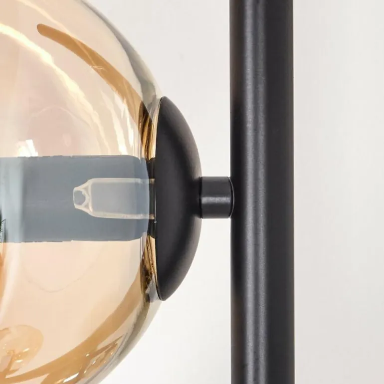 Koyoto Lampadaire Ambre, Chrome, Fumé, 3 lumières