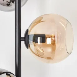 Koyoto Lampadaire Ambre, Chrome, Fumé, 3 lumières