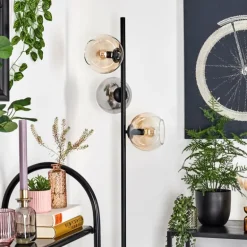 Koyoto Lampadaire Ambre, Clair, Fumé, 3 lumières