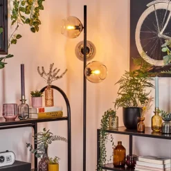 Koyoto Lampadaire Ambre, Clair, Fumé, 3 lumières
