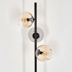 Koyoto Lampadaire Ambre, Clair, Fumé, 3 lumières