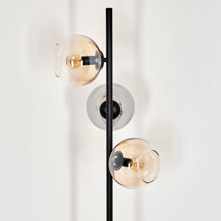 Koyoto Lampadaire Ambre, Clair, Fumé, 3 lumières