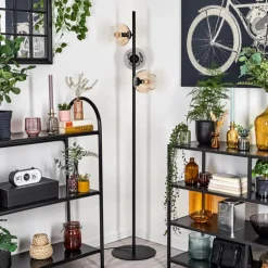 Koyoto Lampadaire Ambre, Clair, Fumé, 3 lumières