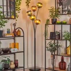 Koyoto Lampadaire Bleu, Vert, Cuivré, 5 lumières