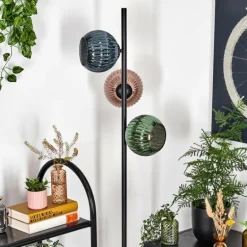 Koyoto Lampadaire Bleu, Vert, Cuivré, 3 lumières
