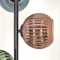 Koyoto Lampadaire Bleu, Vert, Cuivré, 3 lumières