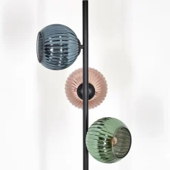Koyoto Lampadaire Bleu, Vert, Cuivré, 3 lumières