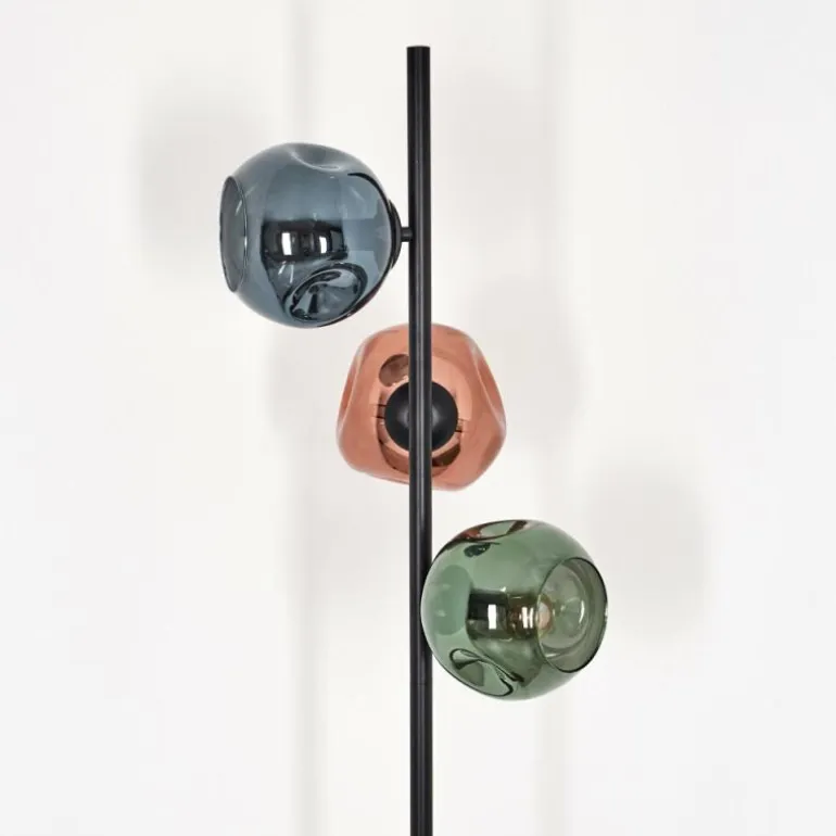 Koyoto Lampadaire Bleu, Vert, Cuivré, 3 lumières