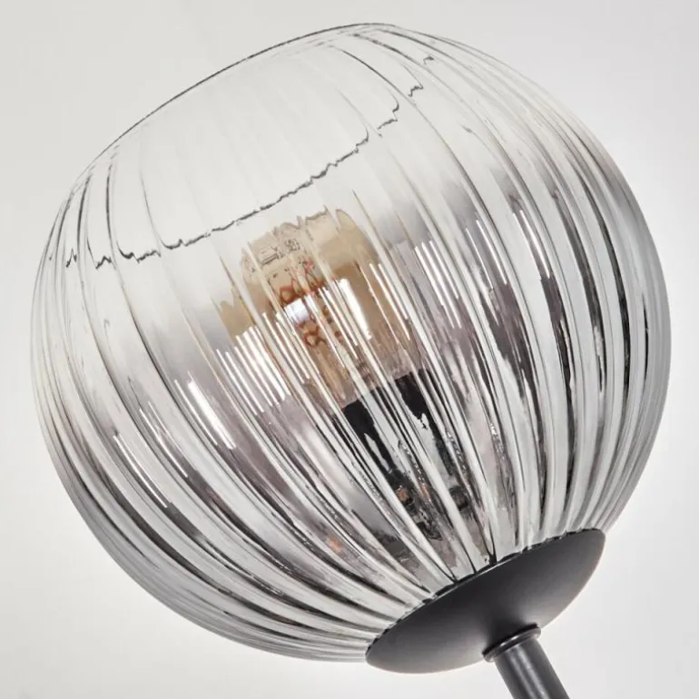 Koyoto Lampadaire Bois foncé, Noir, 4 lumières