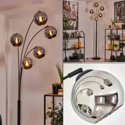 Koyoto Lampadaire Chrome, 5 lumières