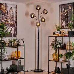 Koyoto Lampadaire Chrome, 5 lumières