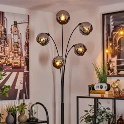 Koyoto Lampadaire Chrome, 5 lumières