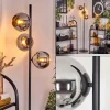 Koyoto Lampadaire Chrome, Fumé, 3 lumières