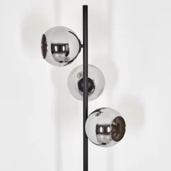 Koyoto Lampadaire Chrome, Fumé, 3 lumières