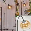 Koyoto Lampadaire Chrome, Noir, 1 lumière