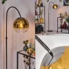 Koyoto Lampadaire Chrome, Noir, 1 lumière