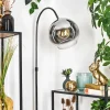 Koyoto Lampadaire Chrome, Noir, 1 lumière