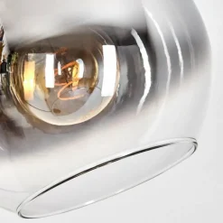 Koyoto Lampadaire Chrome, Noir, 1 lumière