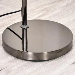 Koyoto Lampadaire Chrome, Noir, 1 lumière