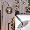 Koyoto Lampadaire Chrome, Noir, 1 lumière