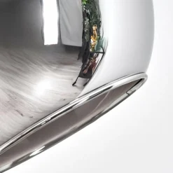 Koyoto Lampadaire Chrome, Noir, 1 lumière