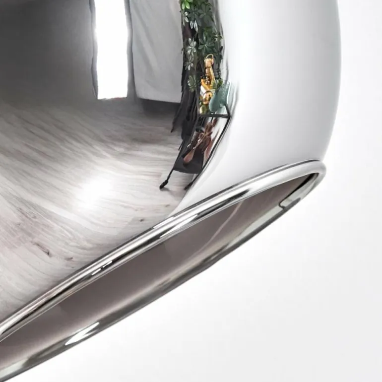 Koyoto Lampadaire Chrome, Noir, 1 lumière