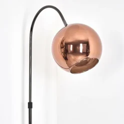 Koyoto Lampadaire Chrome, Noir, 1 lumière