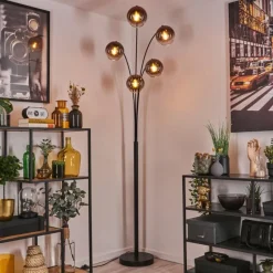 Koyoto Lampadaire Clair, Cuivré, 5 lumières