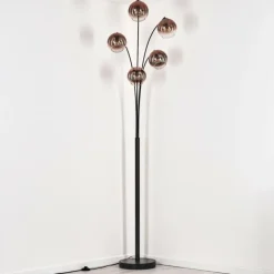 Koyoto Lampadaire Clair, Cuivré, 5 lumières
