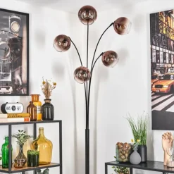 Koyoto Lampadaire Clair, Cuivré, 5 lumières