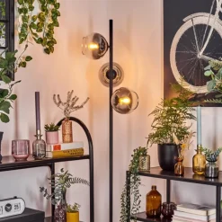 Koyoto Lampadaire Clair, Fumé, 3 lumières