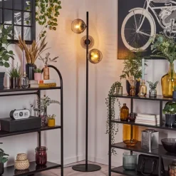 Koyoto Lampadaire Clair, Fumé, 3 lumières