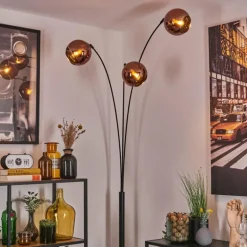 Koyoto Lampadaire Noir, 3 lumières
