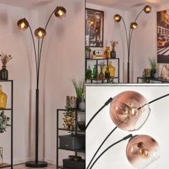 Koyoto Lampadaire Noir, 3 lumières
