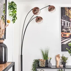 Koyoto Lampadaire Noir, 3 lumières