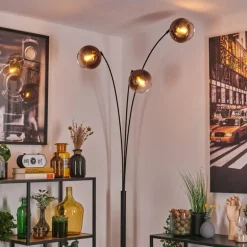 Koyoto Lampadaire Noir, 3 lumières