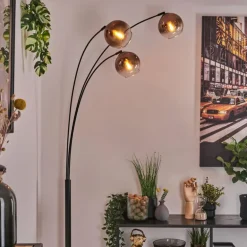 Koyoto Lampadaire Noir, 3 lumières