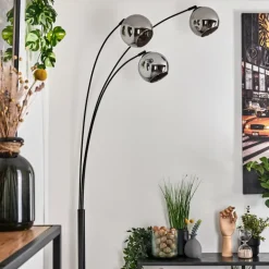 Koyoto Lampadaire Noir, 3 lumières