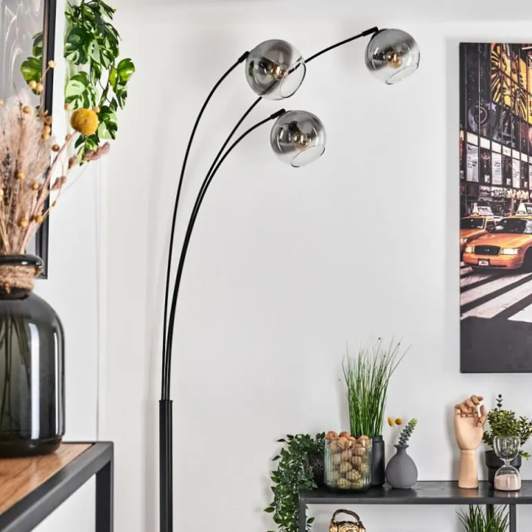 Koyoto Lampadaire Noir, 3 lumières