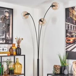 Koyoto Lampadaire Noir, 3 lumières