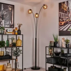 Koyoto Lampadaire Noir, 3 lumières