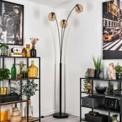Koyoto Lampadaire Noir, 3 lumières