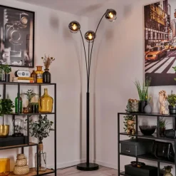 Koyoto Lampadaire Noir, 3 lumières