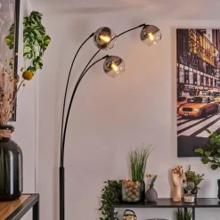 Koyoto Lampadaire Noir, 3 lumières