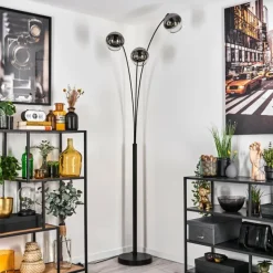 Koyoto Lampadaire Noir, 3 lumières