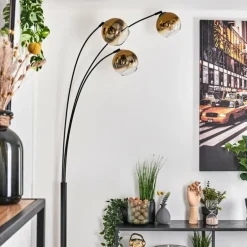 Koyoto Lampadaire Noir, 3 lumières