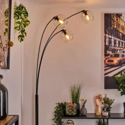 Koyoto Lampadaire Noir, 3 lumières