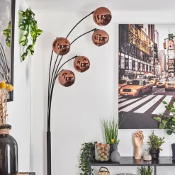 Koyoto Lampadaire Noir, 5 lumières
