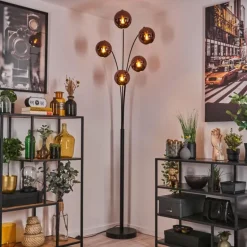 Koyoto Lampadaire Noir, 5 lumières